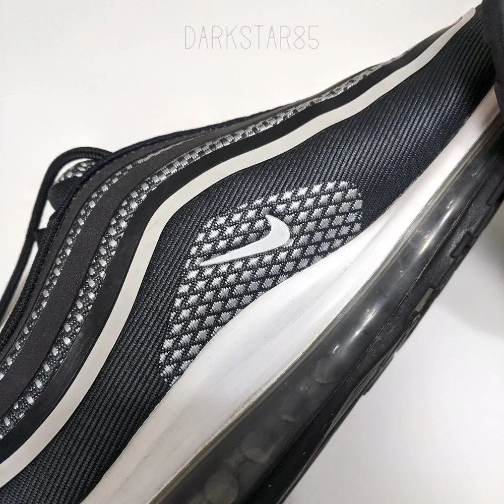 Nike Air Max 97 Black, White, Pure Platinum, & Anthracite Men's Sneakers 2017 - Picture 5 of 10